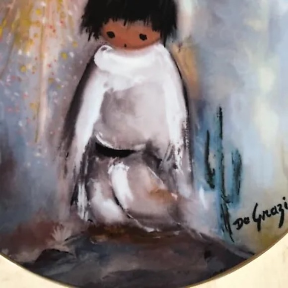 Ted DeGrazia "BLUE BOY" DEcorative/Art Plate from Original Painting 1982 Limited - Picture 5 of 9